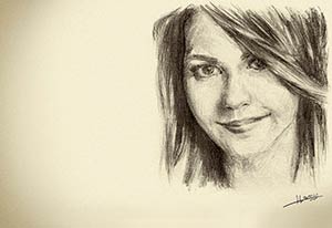 Dessin au Crayon (brouillon sur enveloppe)
