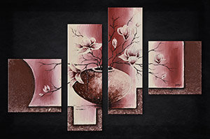 quadryptique - Peinture à l'huile