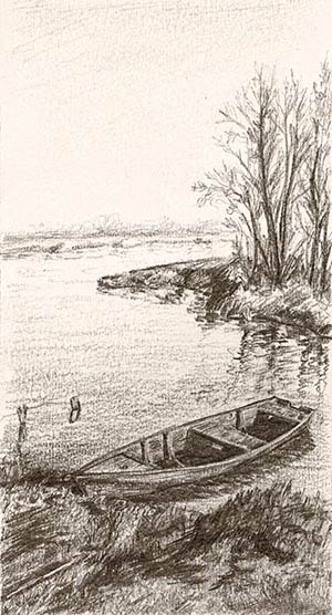 Dessin au Crayon paysage