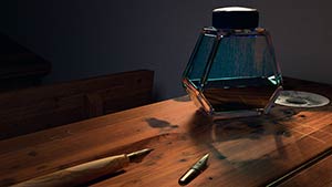  3ds max Encrier