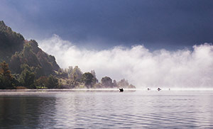 Brume sur le lac d'aiguebelette